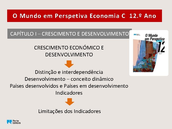 O Mundo em Perspetiva Economia C 12. º Ano CAPÍTULO I – CRESCIMENTO E
