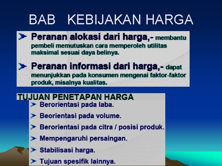 BAB KEBIJAKAN HARGA 