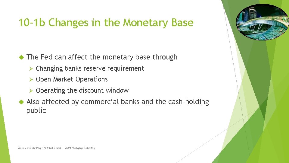 10 -1 b Changes in the Monetary Base The Fed can affect the monetary