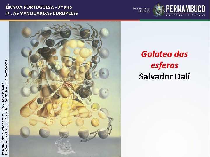 Imagem: Galatea of the spheres, 1952 / Salvador Dali / http: //www. salvador-dali. org/dali/coleccio/en_50