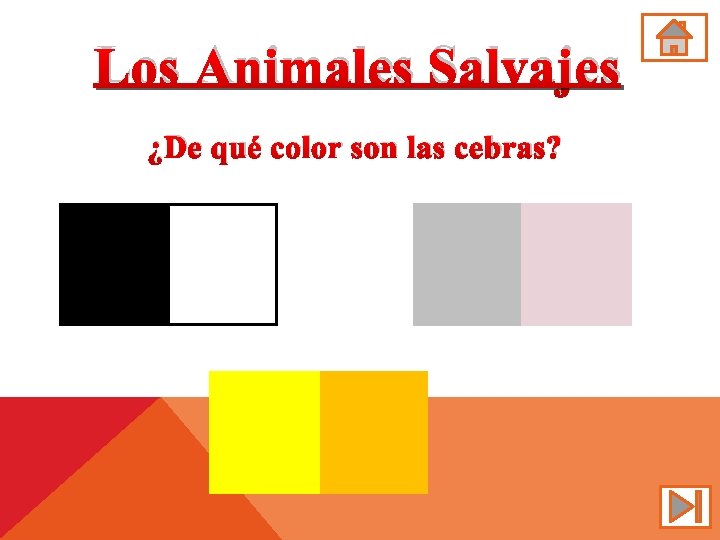 Los Animales Salvajes ¿De qué color son las cebras? 