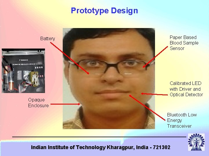 Prototype Design Battery Paper Based Blood Sample Sensor Calibrated LED with Driver and Optical