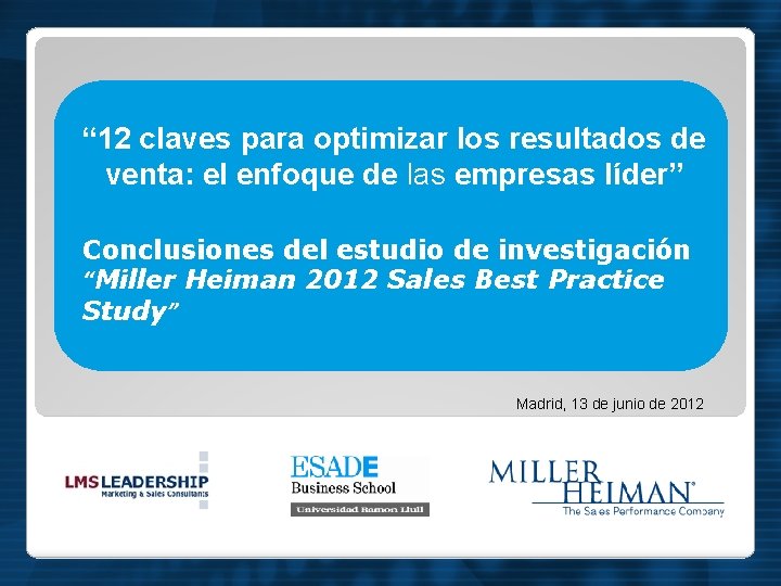 “ 12 claves para optimizar los resultados de venta: el enfoque de las empresas