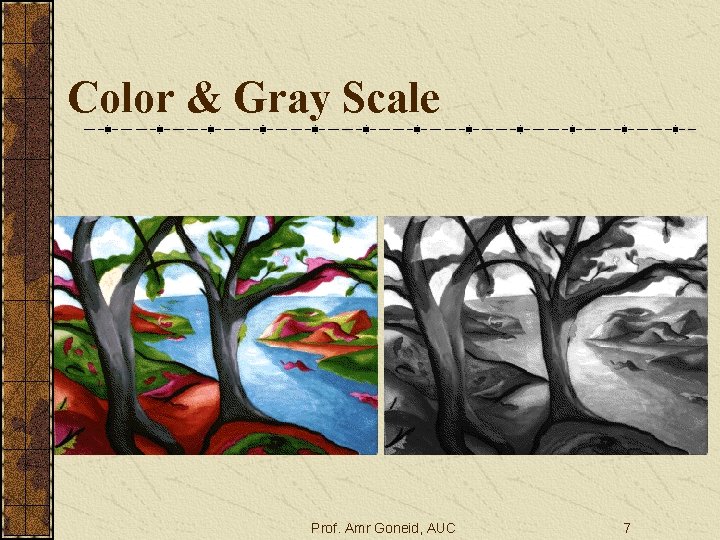 Color & Gray Scale Prof. Amr Goneid, AUC 7 