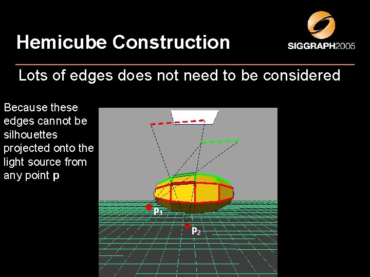 Hemicube Construction Lots of edges does not need to be considered Because these edges Hemicube Construction Lots of edges does not need to be considered Because these edges