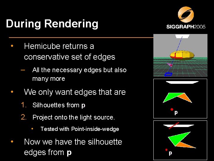 During Rendering • Hemicube returns a conservative set of edges – • All the During Rendering • Hemicube returns a conservative set of edges – • All the