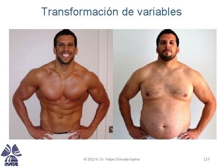 Transformación de variables © 2012 -6. Dr. Felipe Orihuela-Espina 127 