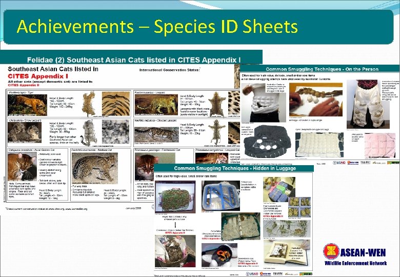 Achievements – Species ID Sheets 