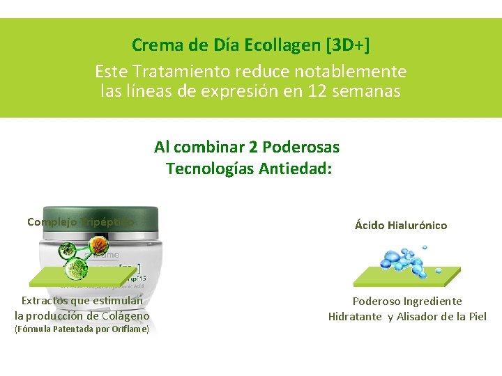 Crema de Día Ecollagen [3 D+] Este Tratamiento reduce notablemente las líneas de expresión