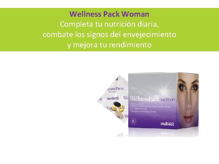 Wellness Pack Woman Completa tu nutrición diaria, combate los signos del envejecimiento y mejora
