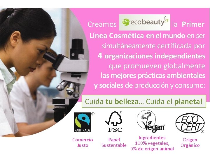 Creamos la Primer Línea Cosmética en el mundo en ser simultáneamente certificada por 4