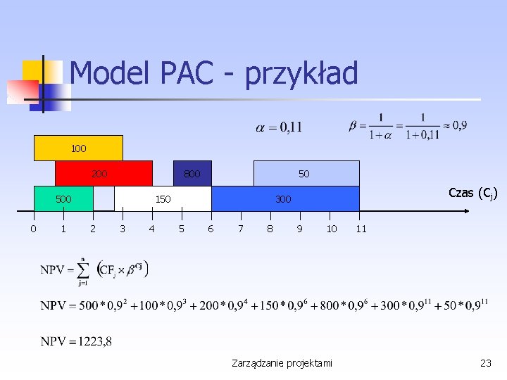 Model PAC - przykład 100 200 800 500 0 1 50 150 2 3