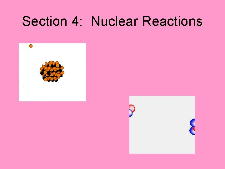 Section 4: Nuclear Reactions 