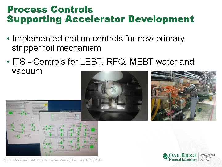 Process Controls Supporting Accelerator Development • Implemented motion controls for new primary stripper foil