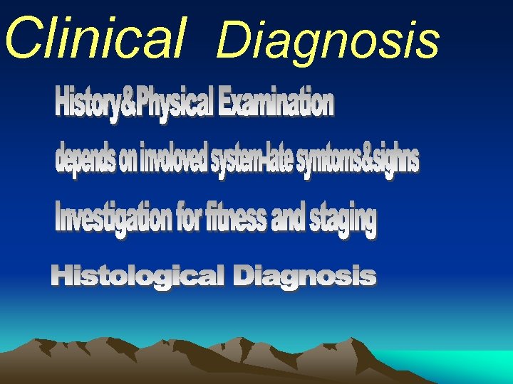 Clinical Diagnosis 