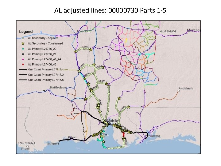 AL adjusted lines: 00000730 Parts 1 -5 