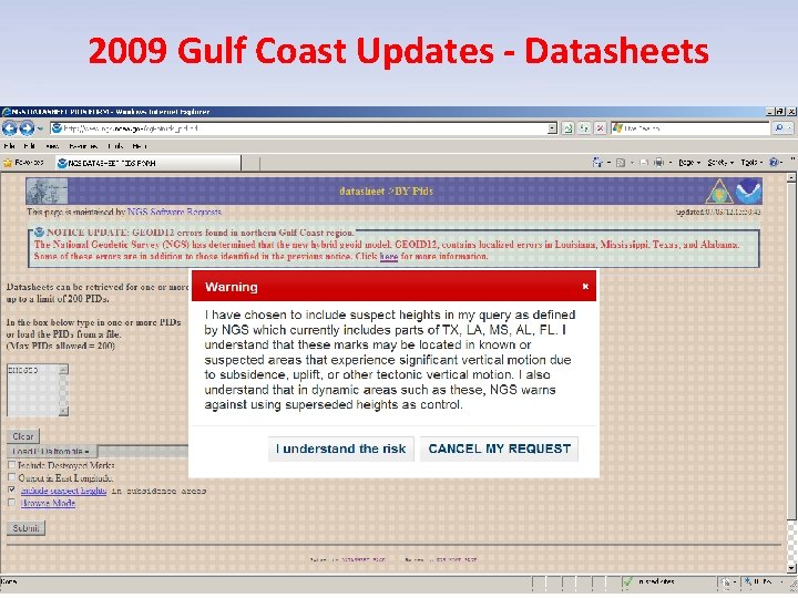 2009 Gulf Coast Updates - Datasheets 