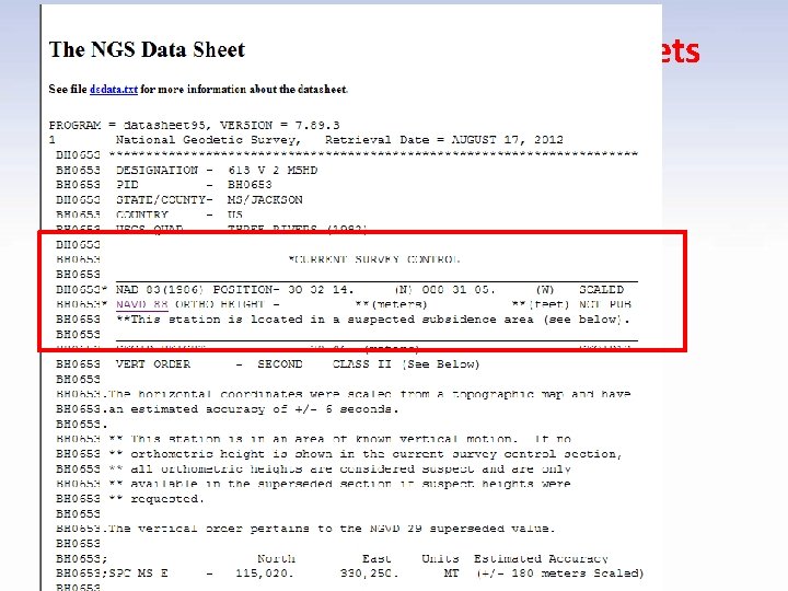 2009 Gulf Coast Updates - Datasheets 