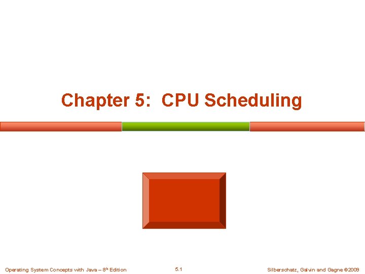 Chapter 5: CPU Scheduling Operating System Concepts with Java – 8 th Edition 5.