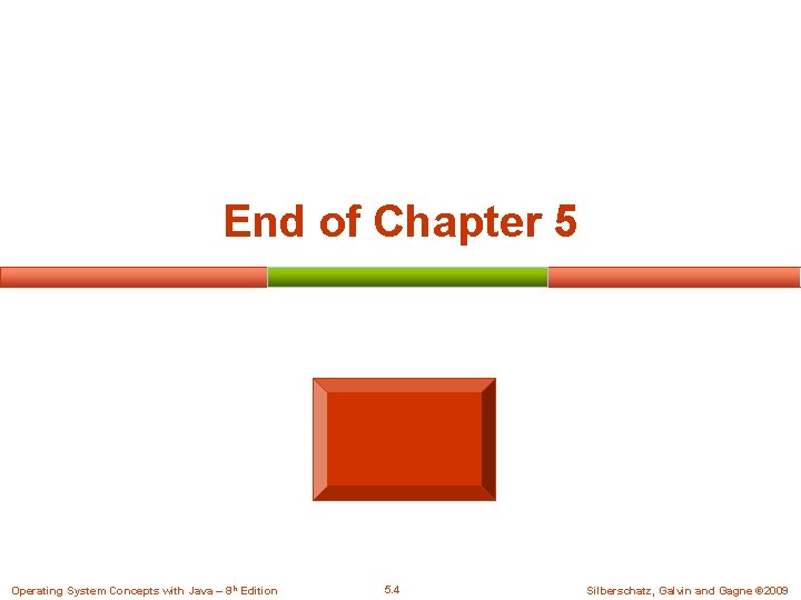 End of Chapter 5 Operating System Concepts with Java – 8 th Edition 5.