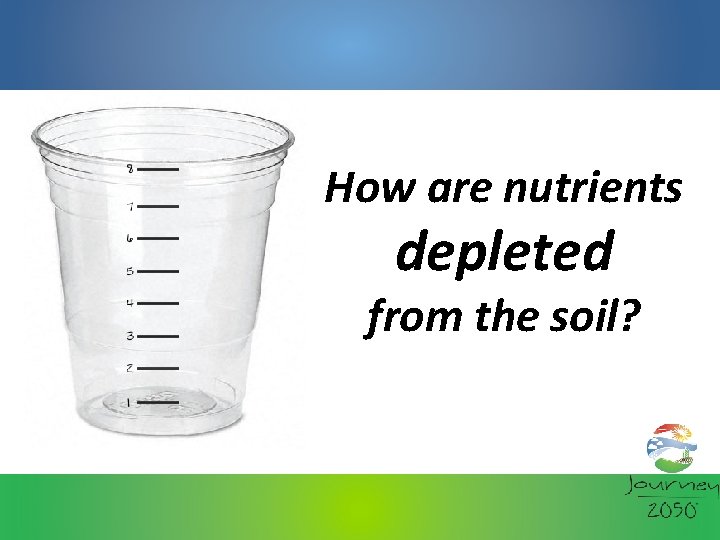 How are nutrients depleted from the soil? 