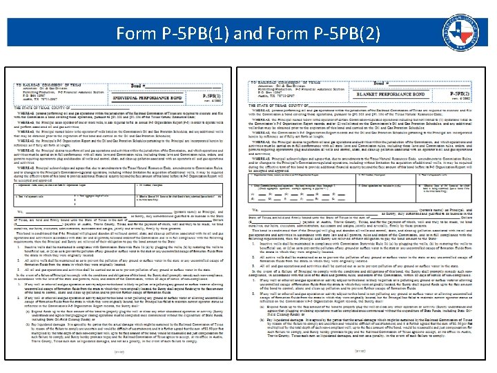 Form P-5 PB(1) and Form P-5 PB(2) Railroad Commission of Texas | June 27,