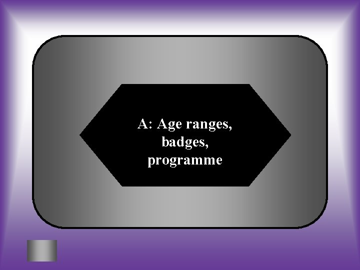 A: Age ranges, badges, programme 