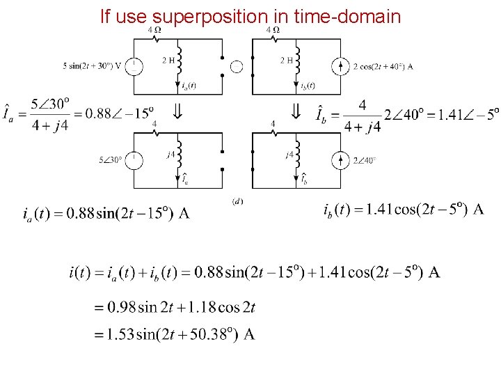 If use superposition in time-domain 