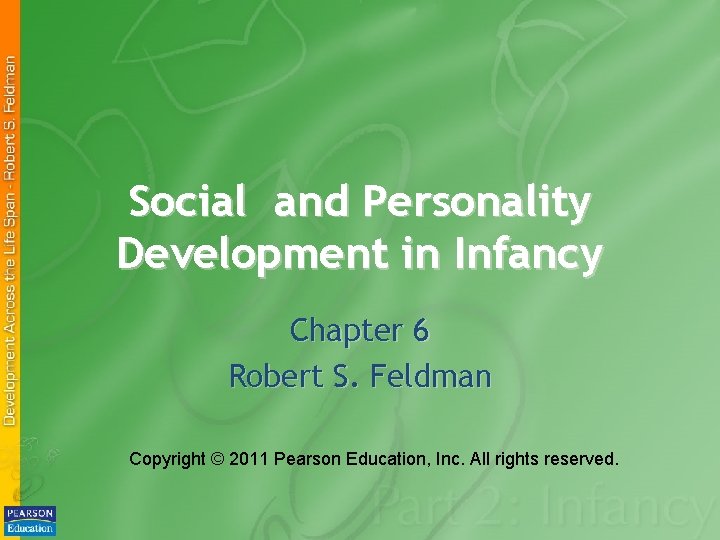 Social and Personality Development in Infancy Chapter 6 Robert S. Feldman Copyright © 2011