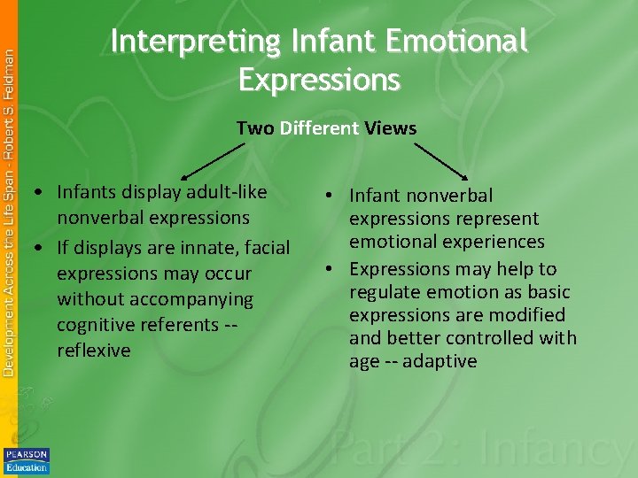 Interpreting Infant Emotional Expressions Two Different Views • Infants display adult-like nonverbal expressions •