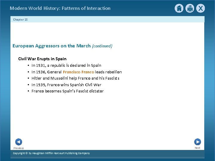  Modern World History: Patterns of Interaction Chapter 15 European Aggressors on the March