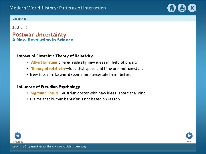  Modern World History: Patterns of Interaction Chapter 15 Section-1 Postwar Uncertainty A New