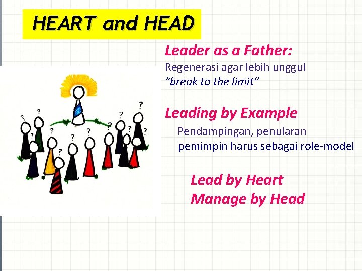 HEART and HEAD Leader as a Father: Regenerasi agar lebih unggul “break to the