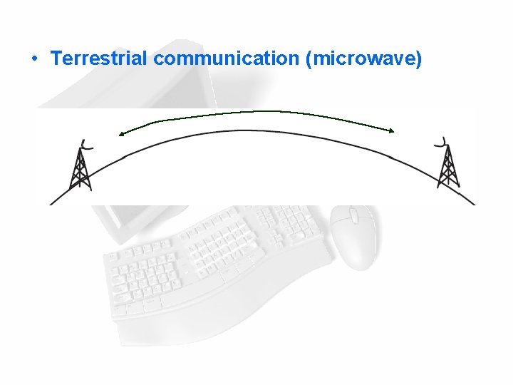  • Terrestrial communication (microwave) 