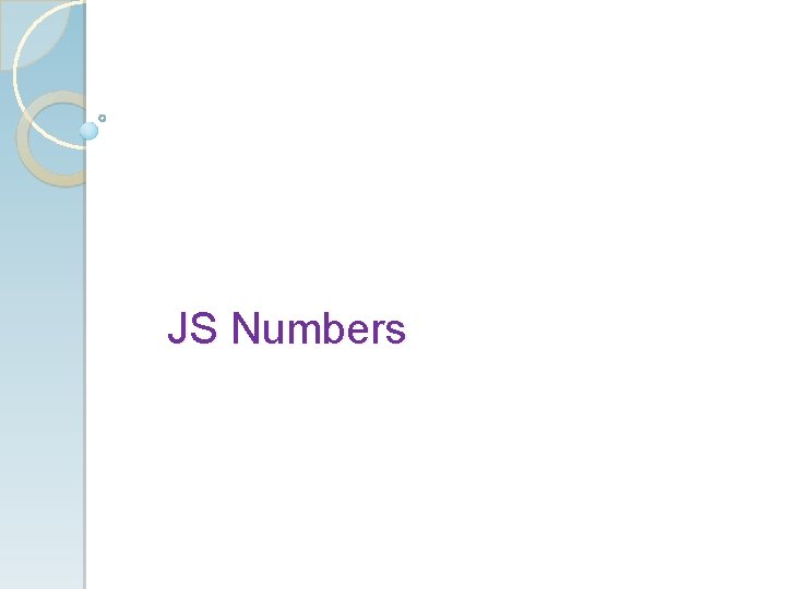 JS Numbers 