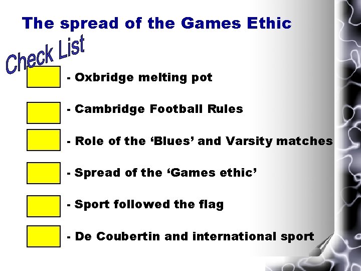 The spread of the Games Ethic - Oxbridge melting pot - Cambridge Football Rules The spread of the Games Ethic - Oxbridge melting pot - Cambridge Football Rules