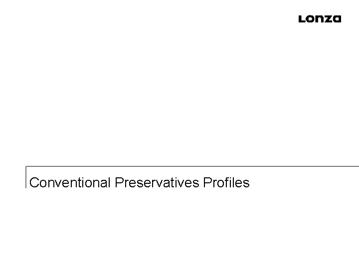 Conventional Preservatives Profiles 