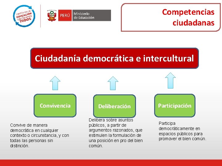 Competencias ciudadanas Ciudadanía democrática e intercultural Convivencia Convive de manera democrática en cualquier contexto