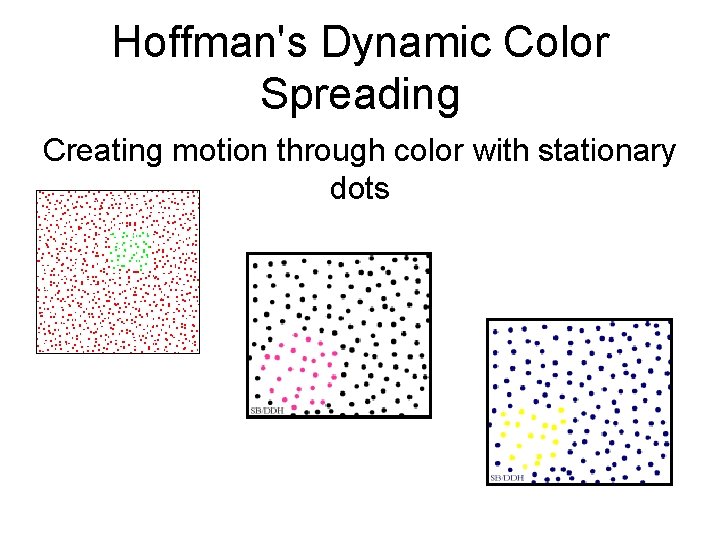 Hoffman's Dynamic Color Spreading Creating motion through color with stationary dots 