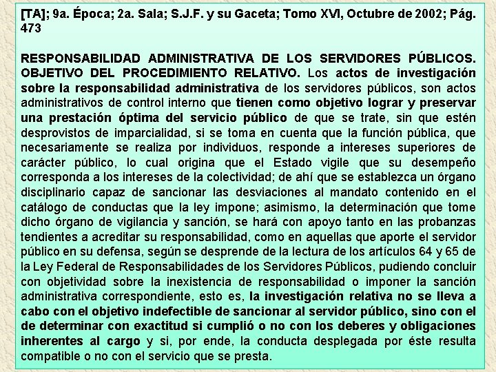 [TA]; 9 a. Época; 2 a. Sala; S. J. F. y su Gaceta; Tomo