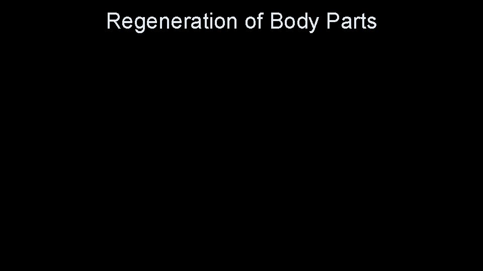 Regeneration of Body Parts 