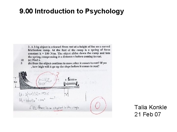 9. 00 Introduction to Psychology Talia Konkle 21 Feb 07 9. 00 Introduction to Psychology Talia Konkle 21 Feb 07