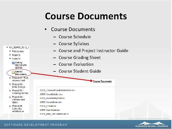 Course Documents • Course Documents – – – Course Schedule Course Syllabus Course and