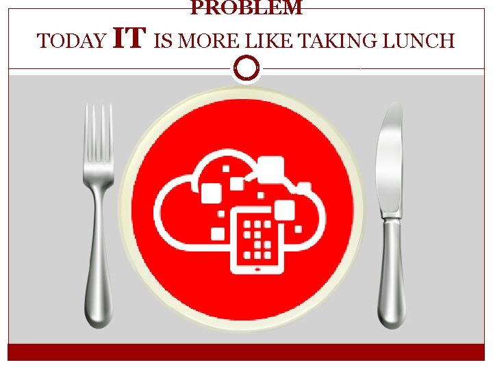 PROBLEM TODAY IT IS MORE LIKE TAKING LUNCH PROBLEM TODAY IT IS MORE LIKE TAKING LUNCH