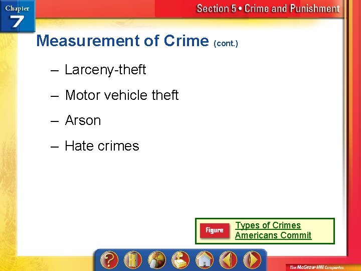 Measurement of Crime (cont. ) – Larceny-theft – Motor vehicle theft – Arson –