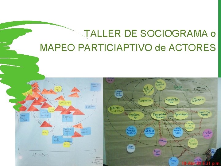 TALLER DE SOCIOGRAMA o MAPEO PARTICIAPTIVO de ACTORES TALLER DE SOCIOGRAMA o MAPEO PARTICIAPTIVO de ACTORES