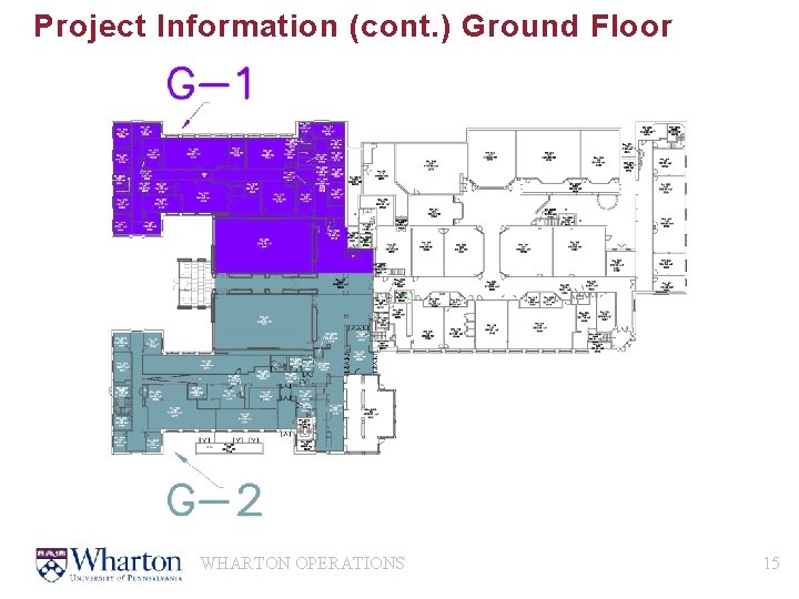 Project Information (cont. ) Ground Floor • Ground Floor WHARTON OPERATIONS 15 