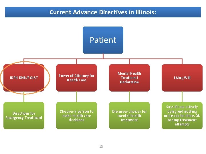 Current Advance Directives in Illinois: Patient IDPH DNR/POLST Directions for Emergency Treatment Power of