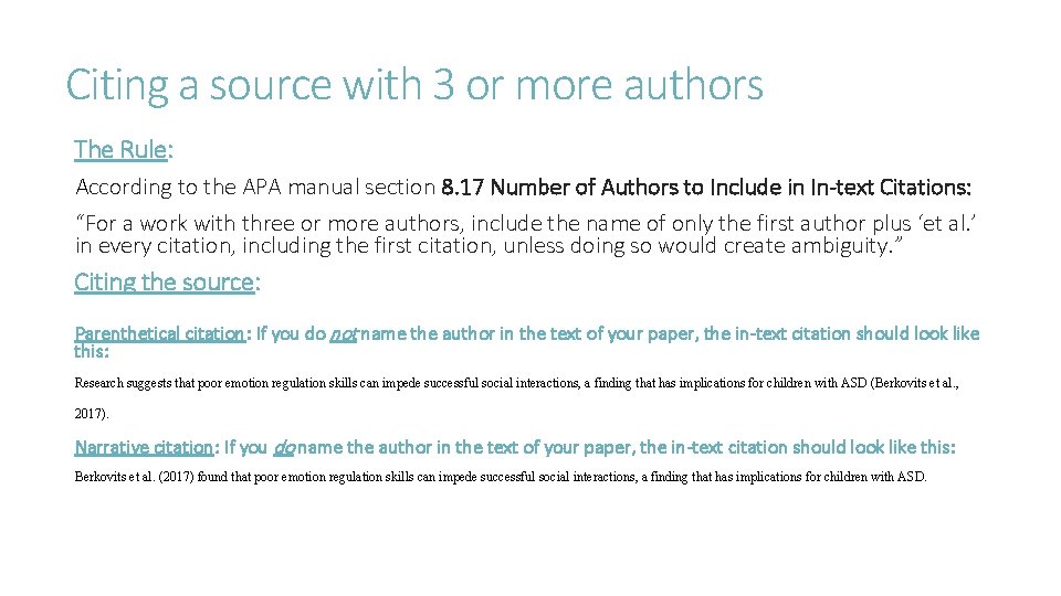 apa citation 3 or more authors in text