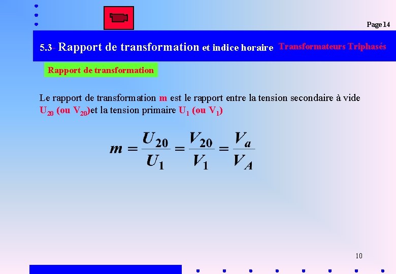 COURS 05 Page 14 Chapitre 5 Transformateurs Triphass — free download